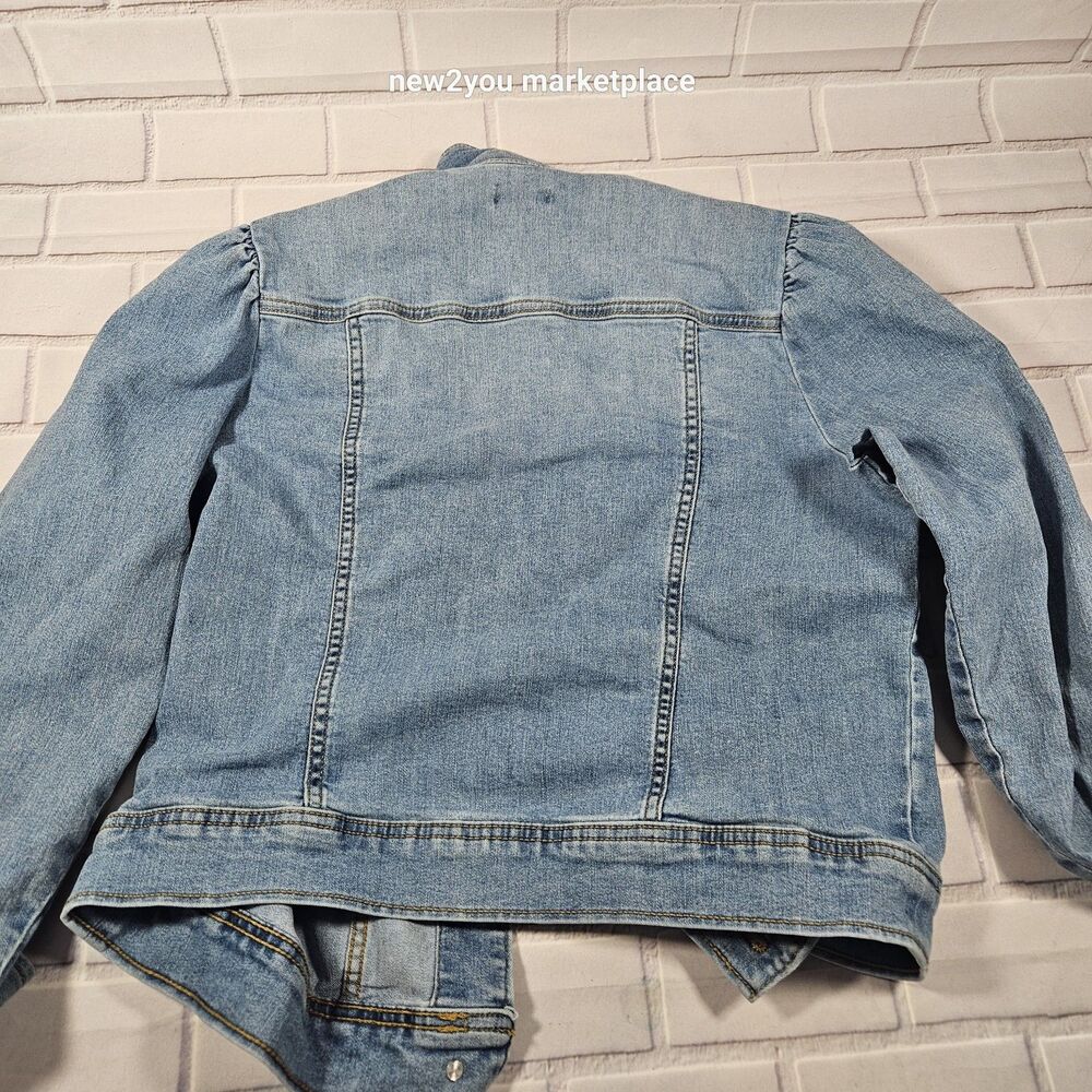 Falls Creek Denim Jacket Girls Size large Long Sleeve Button Up jean jacket - Picture 12 of 12
